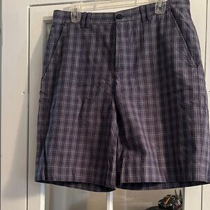 Ben Sherman Men's Plaid Shorts - Navy and White
